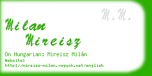 milan mireisz business card