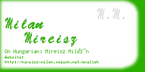 milan mireisz business card